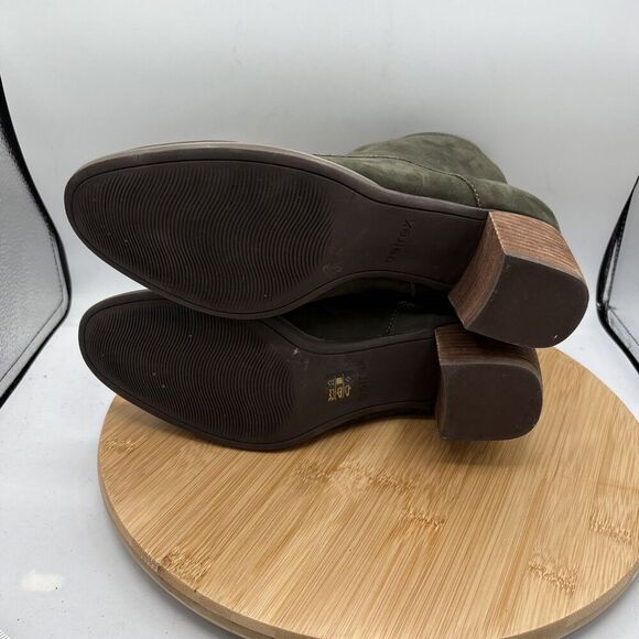 AETREX Stella Olive Green Suede Lace up Zip Ankle Boot EU 42 US 11 Arch Support - Picture 10 of 12